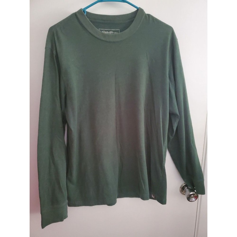 Eddie Bauer Men's Medium Forest Green Long-Sleeve Shirt